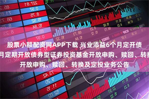 股票小额配资网APP下载 兴业添益6个月定开债券: 兴业添益6个月定期开放债券型证券投资基金开放申购、赎回、转换及定投业务公告